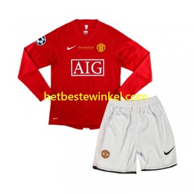 Manchester United Champion League 2007 Voetbalshirts Retro Kind Thuis - LS